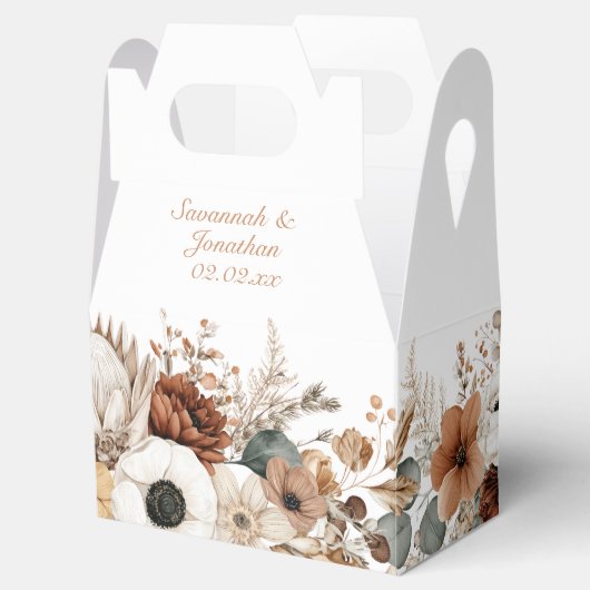 Bohemian Autumn Dried Flowers Bedankdoosjes (Geopend)