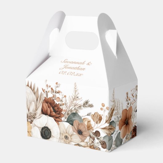 Bohemian Autumn Dried Flowers Bedankdoosjes (Voorkant Zijde)