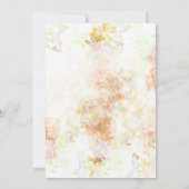 Bohemian Autumn Green Flowers Weddenschap Kaart (Achterkant)