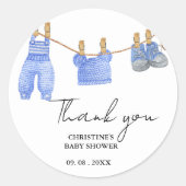 Bohemian Baby Kleding Dank u Baby shower Ronde Sticker (Voorkant)