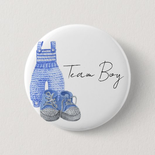 Bohemian Baby Kleding Team Boy Geslacht onthullen Ronde Button 5,7 Cm (Voorkant)