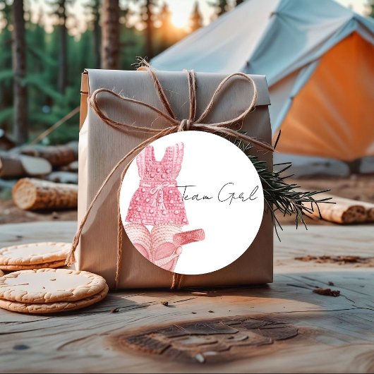 Bohemian Baby Kleding Team Meisje Geslacht onthull Bedankjes Labels