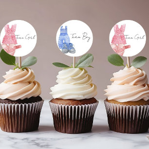 Bohemian Baby Kleding Team Meisje Geslacht onthull Ronde Sticker