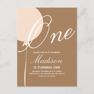 Bohemian Balloon eerste uitnodiging van Birthday