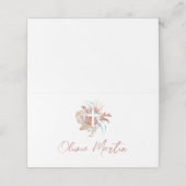 Bohemian Baptism Boho Christening Flowers Plaatskaartje (Buitenkant ongevouwen)