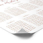 Bohemian Baptism Boho Christening Seating Chart Poster (Hoek)