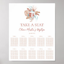 Bohemian Baptism Boho Christening Seating Chart