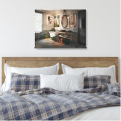 Bohemian Bath Bliss - Fairy en vrouwelijke elegant Canvas Afdruk (Insitu (Slaapkamer))