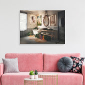 Bohemian Bath Bliss - Fairy en vrouwelijke elegant Canvas Afdruk (Insitu (Woonkamer))