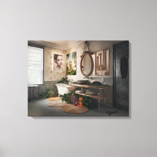 Bohemian Bath Bliss - Fairy en vrouwelijke elegant Canvas Afdruk
