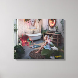 Bohemian Bath Bliss - Fairy en vrouwelijke elegant Canvas Afdruk