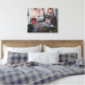 Bohemian Bath Bliss - Fairy en vrouwelijke elegant Canvas Afdruk (Insitu (Slaapkamer))