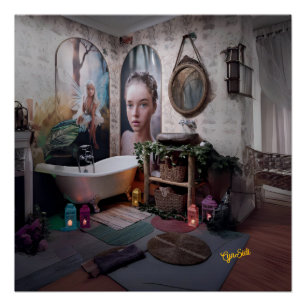 Bohemian Bath Bliss - Fairy en vrouwelijke elegant Perfect Poster