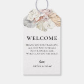 Bohemian Beach bruiloft welkomsttas Cadeaulabel (Voorkant)