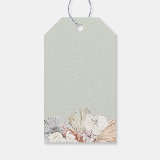 Bohemian Beach bruiloft welkomsttas Cadeaulabel (Achterkant)