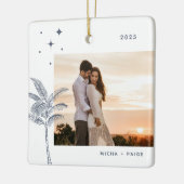 Bohemian Beach Palm Tree Keramisch Ornament (Links)