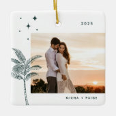 Bohemian Beach Palm Tree Ornament (Voorkant)