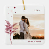 Bohemian Beach Palm Tree Ornament (Voorkant)