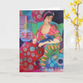 Bohemian Beauty Fine Art Kleurrijke Note Kaart (Gele Bloem)