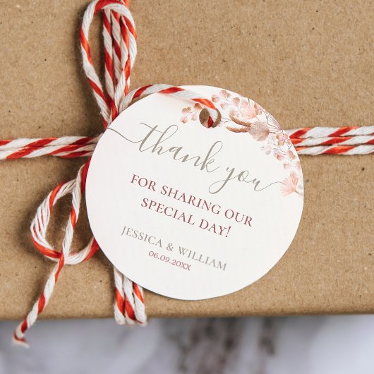 Bohemian bedankt bedankjes labels