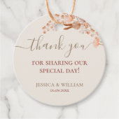 Bohemian bedankt bedankjes labels (Voorkant)