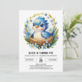 Bohemian betoverde moderne vogelverjaardag kaart (Staand voorkant)