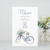 Bohemian Bicycle Waterverf Wedding (Staand voorkant)