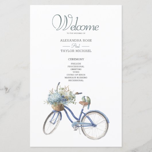 Bohemian Bicycle Waterverf Wedding (Voorkant)