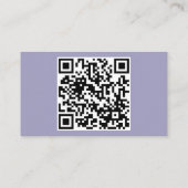 Bohemian Blauw-Violet Bloemen Bruiloft Details Informatiekaartje (Achterkant)