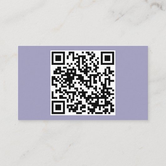 Bohemian Blauw-Violet Bloemen Bruiloft Details Informatiekaartje (Achterkant)