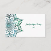 Bohemian Blauwgroen Mandala LMT Visitekaartje (Voorkant)