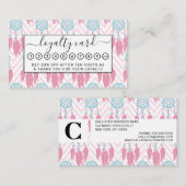 Bohemian Blauwgroen Roze Beaded Drocatcher Chevron Klantenkaartje (Voorkant / Achterkant)