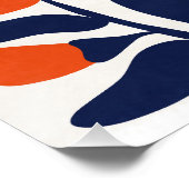 Bohemian bloeit midden eeuw moderne bloemen perfect poster (Hoek)