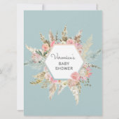 Bohemian Bloemen Baby shower Telefoon Spel Kaart (Achterkant)