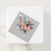 Bohemian Bloemen Boeket Waterverf Bedankjes Labels (In situ)