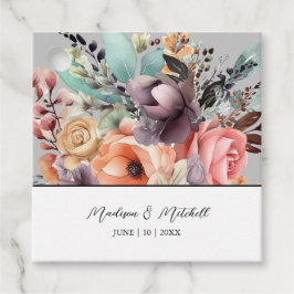 Bohemian Bloemen Boeket Waterverf Bedankjes Labels