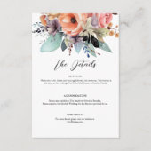 Bohemian Bloemen Boeket Waterverf Informatiekaartje (Voorkant)