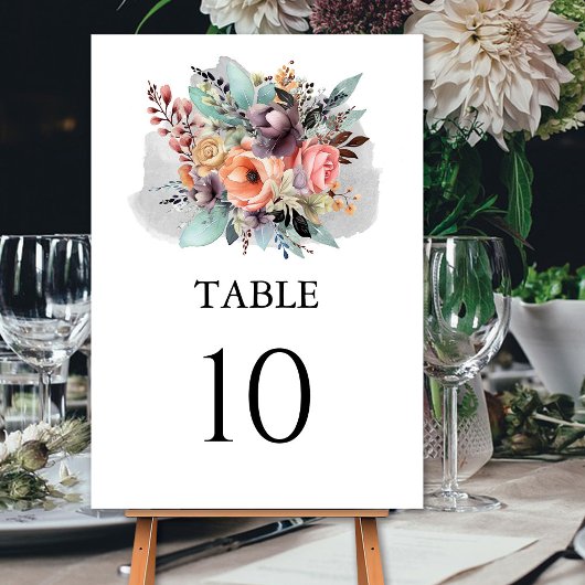 Bohemian Bloemen Boeket Waterverf Kaart