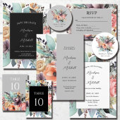 Bohemian Bloemen Boeket Waterverf Kaart