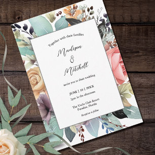 Bohemian Bloemen Boeket Waterverf Kaart