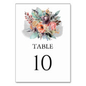 Bohemian Bloemen Boeket Waterverf Kaart (Achterkant)