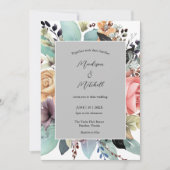 Bohemian Bloemen Boeket Waterverf Kaart (Voorkant)