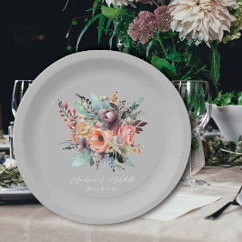 Bohemian Bloemen Boeket Waterverf Papieren Bordje