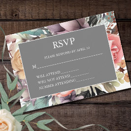 Bohemian Bloemen Boeket Waterverf RSVP Kaartje