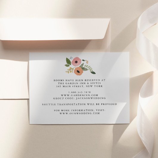 Bohemian  Bloemen Bruiloft Details Kaart