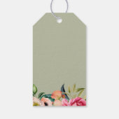 Bohemian Bloemen Bruiloft Welkomsttas Cadeaulabel (Achterkant)