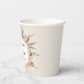 Bohemian Bloemen Lijst Bruiloft Papieren Bekers (Achterkant)