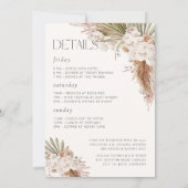 Bohemian Bloemen & Veren Bach Weekend Kaart (Achterkant)