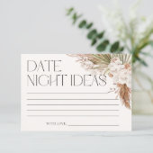 Bohemian Bloemen & Veren Datum Nachtideeën Kaart (Staand voorkant)