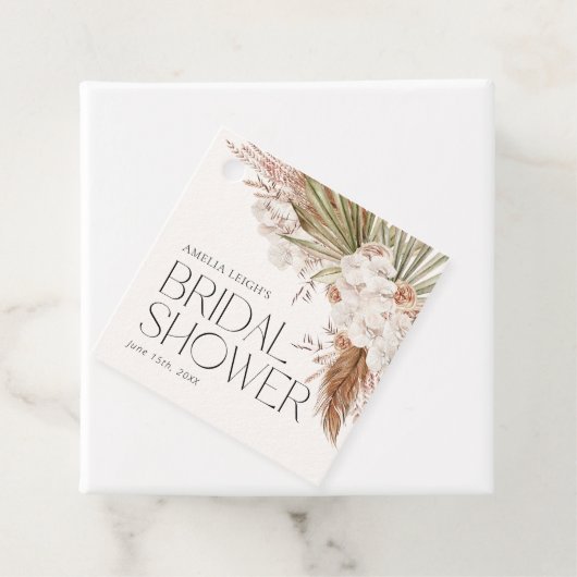 Bohemian Bloemen & Veren Douche Bedankjes Labels (In situ)